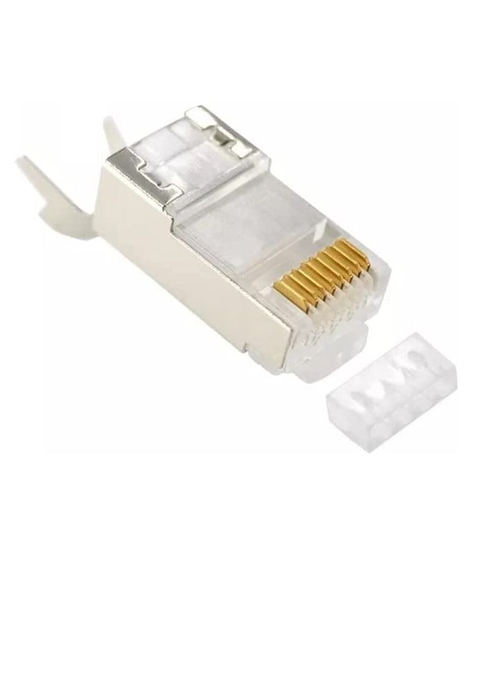 DKURVE موصلات DKURVE Cat7 Cat6A RJ45 تمرير محمية 30 حزمة (برتقالي) - Image 1