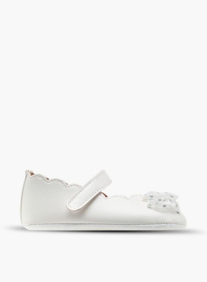 Barefeet Bow Accent Booties with Hook and Loop Closure - Image 2