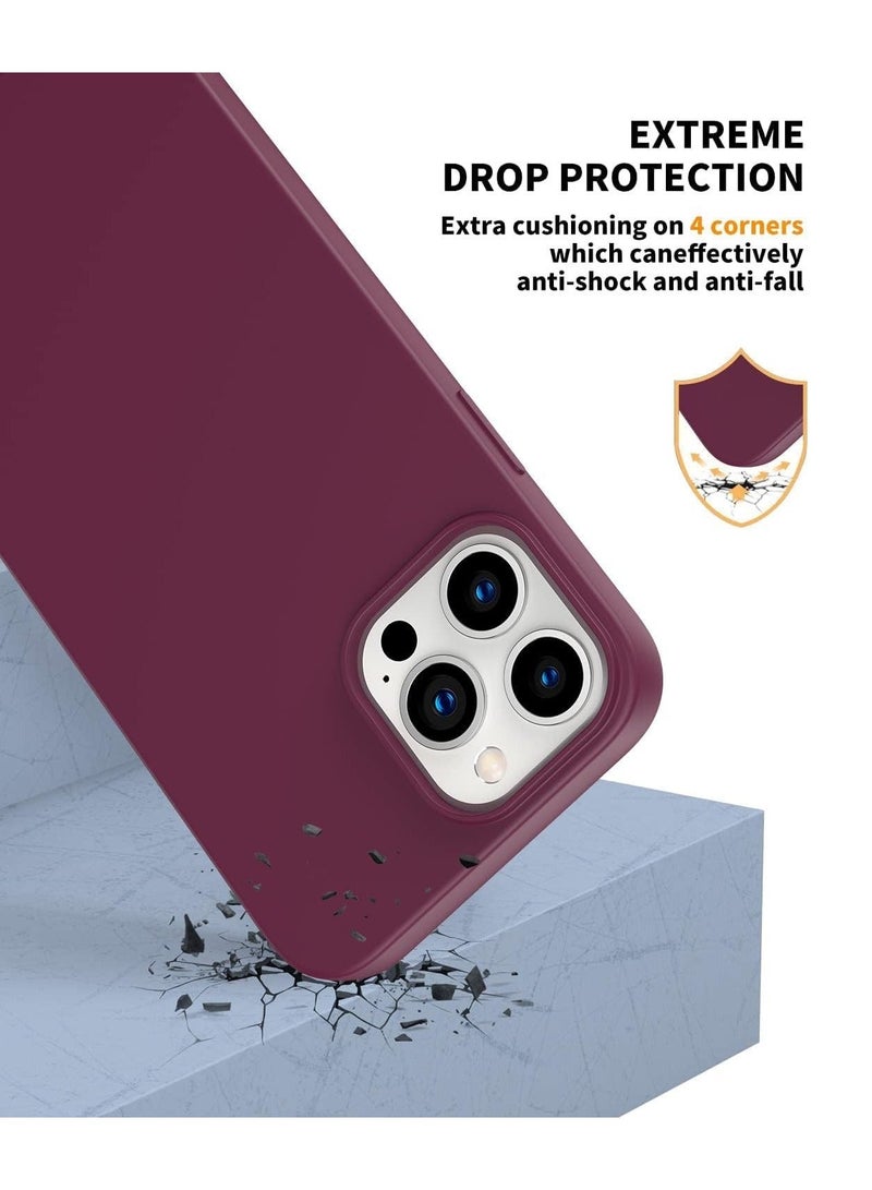 MUNTAQI Silicone Protective Case Compatible with iPhone 14 Pro Max Soft Liquid Gel Rubber Cover Shockproof Bumper Anti-Scratch Anti-Fingerprint Anti-Drop Slim Cover for iPhone (for iPhone 14 Pro Max) - Image 4