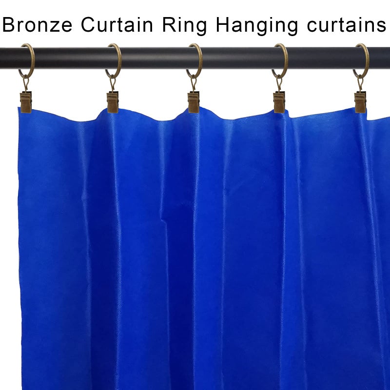 AMZSEVEN 44 Pack Metal Curtain Rings with Clips, Drapery Clips with Rings, Drapes Rings 1 inch Inner Diameter, Fits Diameter 5/8 inch Curtain Rods, Vintage Bronze - Image 4