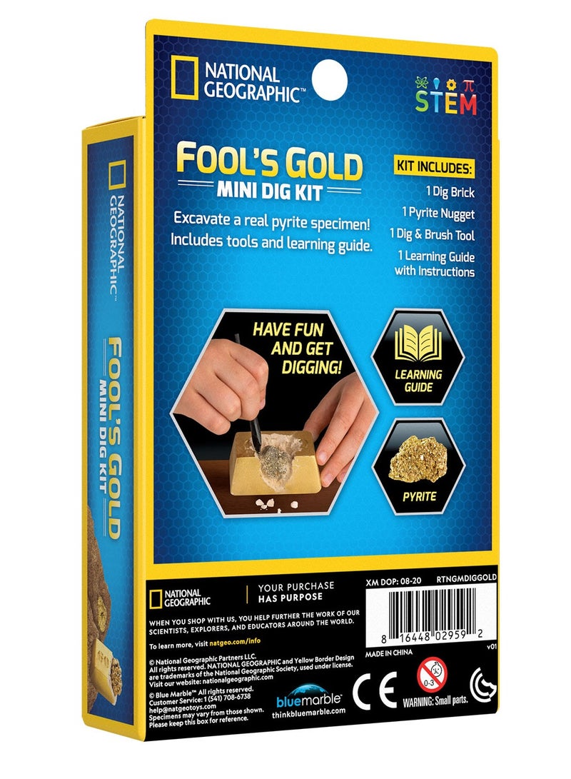 NATIONAL GEOGRAPHIC مجموعة حفر الذهب المزيف الصغيرة - لعبة تعليمية لاكتشاف العلوم للأطفال - Image 2