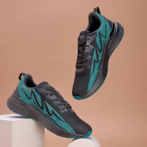 AVANT Men's Spectrum Running and Training Shoes-Superior Traction,Anti Skid, Lightweight, Multi Directional Flexibility, Enhanced Cushioning, Sports Footwear (AVMSH138CL01UK10_Black/Blue) - Image 2