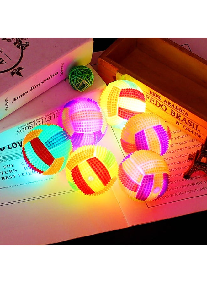 إسكدنيا كرة طائرة مضيئة كرة تدليك مرنة كرة قدم مضيئة مع صافرة كرة شائكة مضيئة كشك العرض بالجملة-اللون: القطر 7.5 سم - Image 3