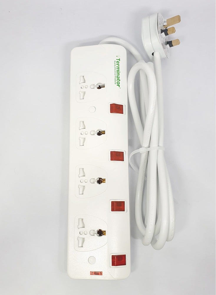 Terminator Universal Power Extension 4 Way Sockets 2Meter Cable - Image 3