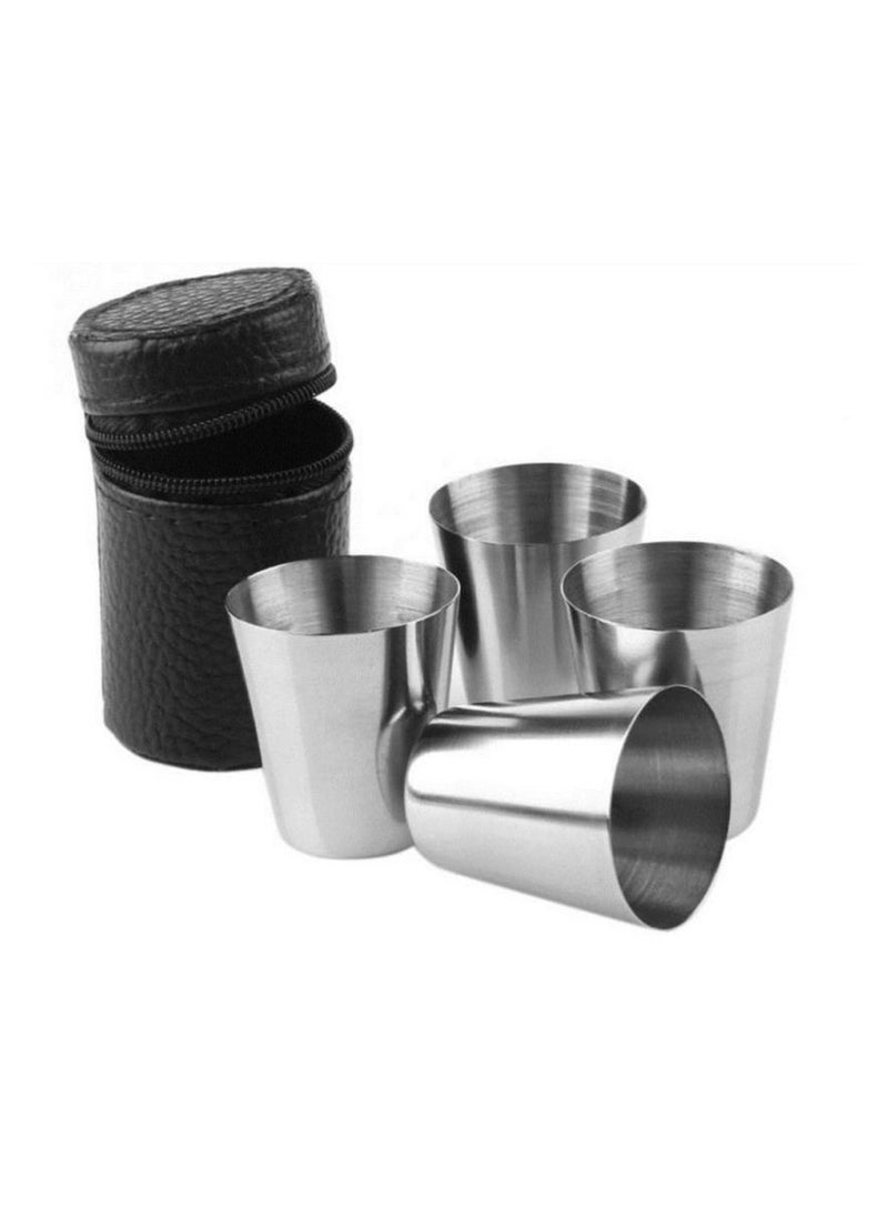 Generic - 4 Pcs Mini Stainless Steel Drinking Glasses for Outdoor Travel Outdoor Sports - Image 1
