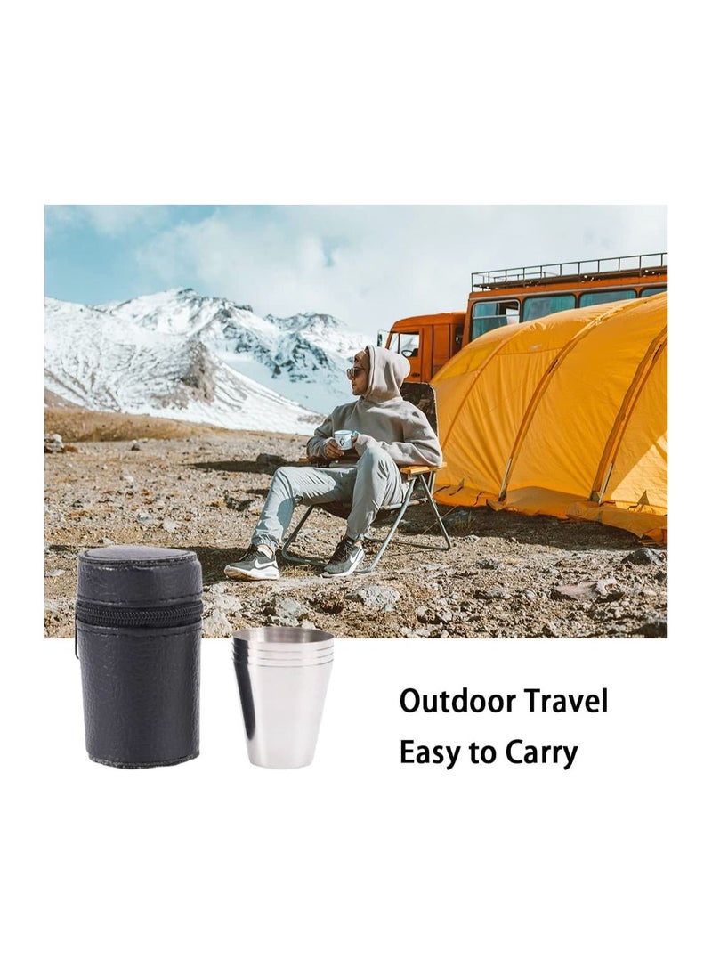 Generic - 4 Pcs Mini Stainless Steel Drinking Glasses for Outdoor Travel Outdoor Sports - Image 1