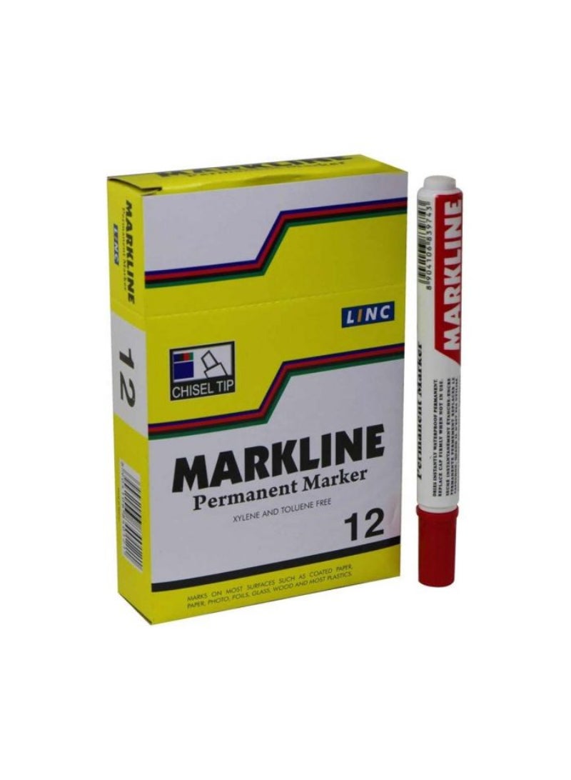 Linc Marker  Chisel Tip, Red Ink for Bold and Versatile Marking
