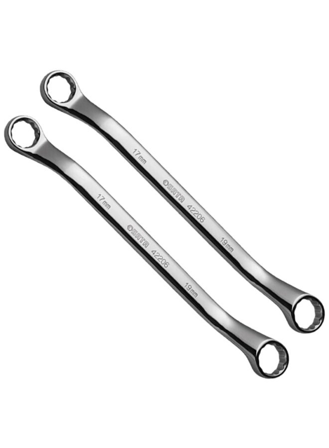 Sata Fully Polished Double Plum Blossom Wrench, 24x27mm, 42211 - Image 2