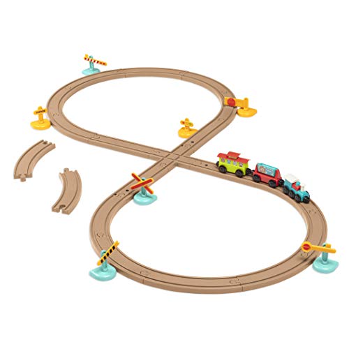 Battat Train Set for Kids Toddlers 29 Pieces Track Set with Accessories Developmental Toy 2 Years - Image 1