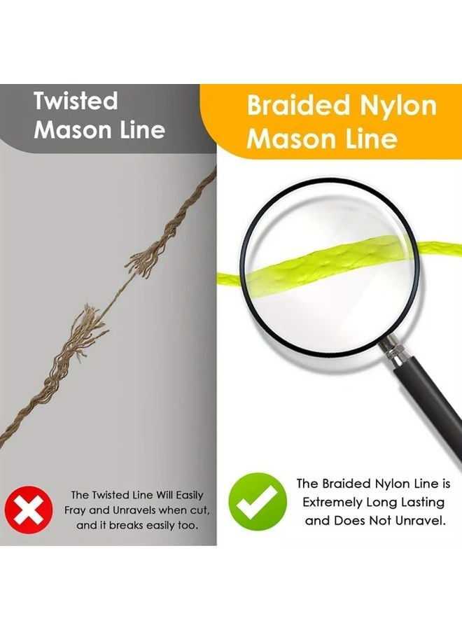 Yellow Braided Nylon Mason Line 540 Feet With 5 Built In Levels For Precision Work DIY - Image 5