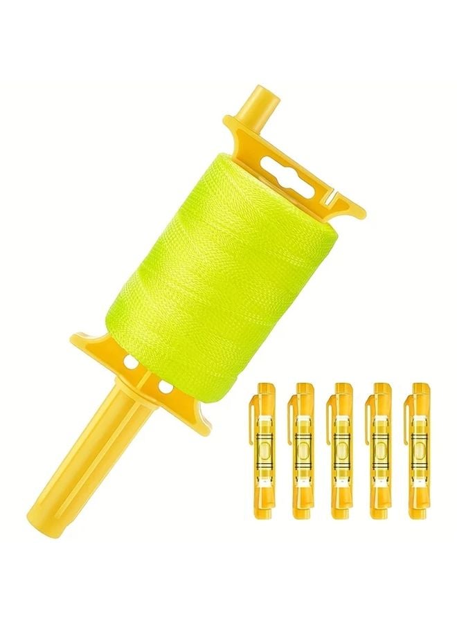 Yellow Braided Nylon Mason Line 540 Feet With 5 Built In Levels For Precision Work DIY - Image 2