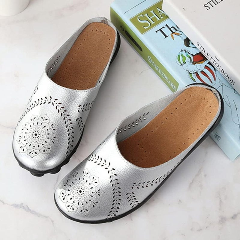 klarako Owlkay Casual All-match Hollow Slippers, Women's Comfortable Mules Hollow Slippers for Women Slip-on Loafer - Image 4