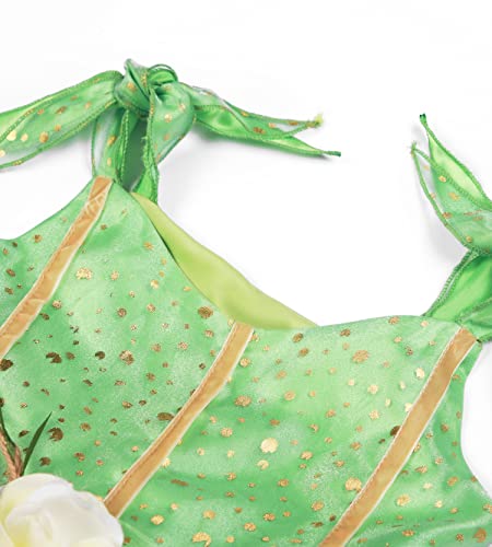 TYHTYM Tinkerbell Fairy Costumes Girls Green Fancy Dress Up Baby Kids Halloween With Butterfly Wings Headband (2-3T, Fairy) - Image 5