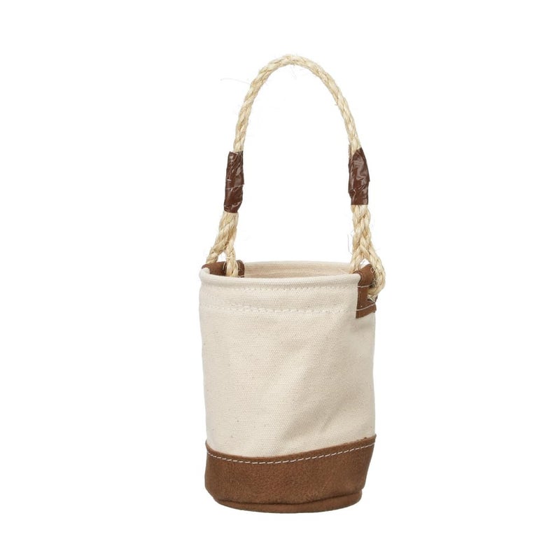 Klein Tools Klein Tools 5104MINI Mini Tool Bucket, All-Purpose Tool Bucket with Leather-Bottom, Nuts and Bolt Bag with Reinforced Rope Handle, Small Utility Pouch  - Image 5