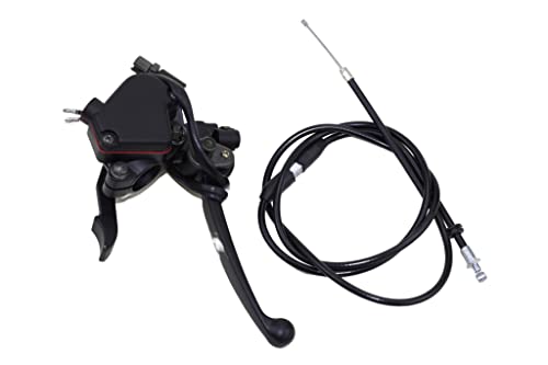 TRKIMAL 78 22mm Thumb Throttle Cable with Dual Brake Lever Kits Compatible for 50cc 90cc 150cc 250cc ATV Quad Roketa Taotao Sunl Kazuma Go Kart - Image 1