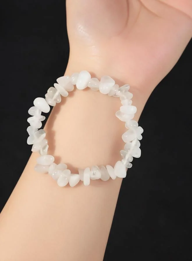 تايك تو White Crystal Chip Bracelet