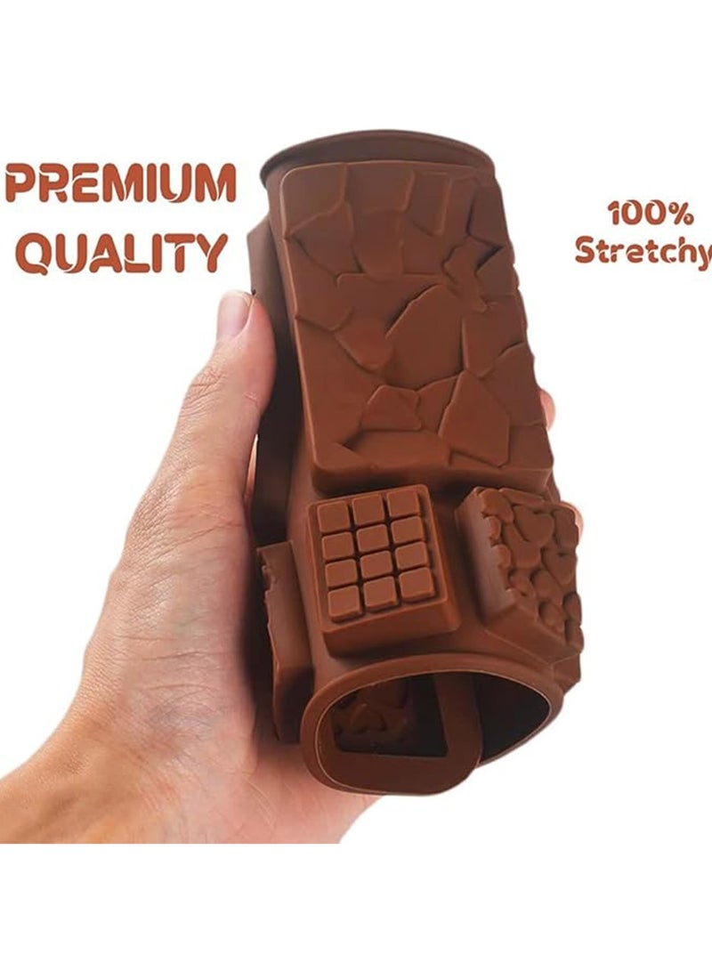 3 pack Silicone Molds, Chocolate Molds,Non-Stick Silicone Chocolate Candy Molds,Food Grade Break-Apart Chocolate Bar Mold for Baking,Chocolate Snacks,Protein and Energy Bar Silicone Molds - Image 3