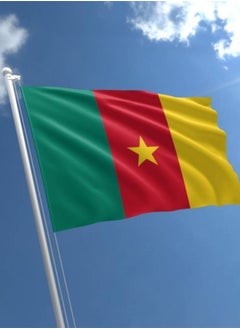 فيتاشيلي علم الكاميرون اليوم الوطني متين يدوم طويلاً للاستخدام الخارجي والداخلي لبناء ديكور المنزل والسيارة 150X90CM  - Image 2