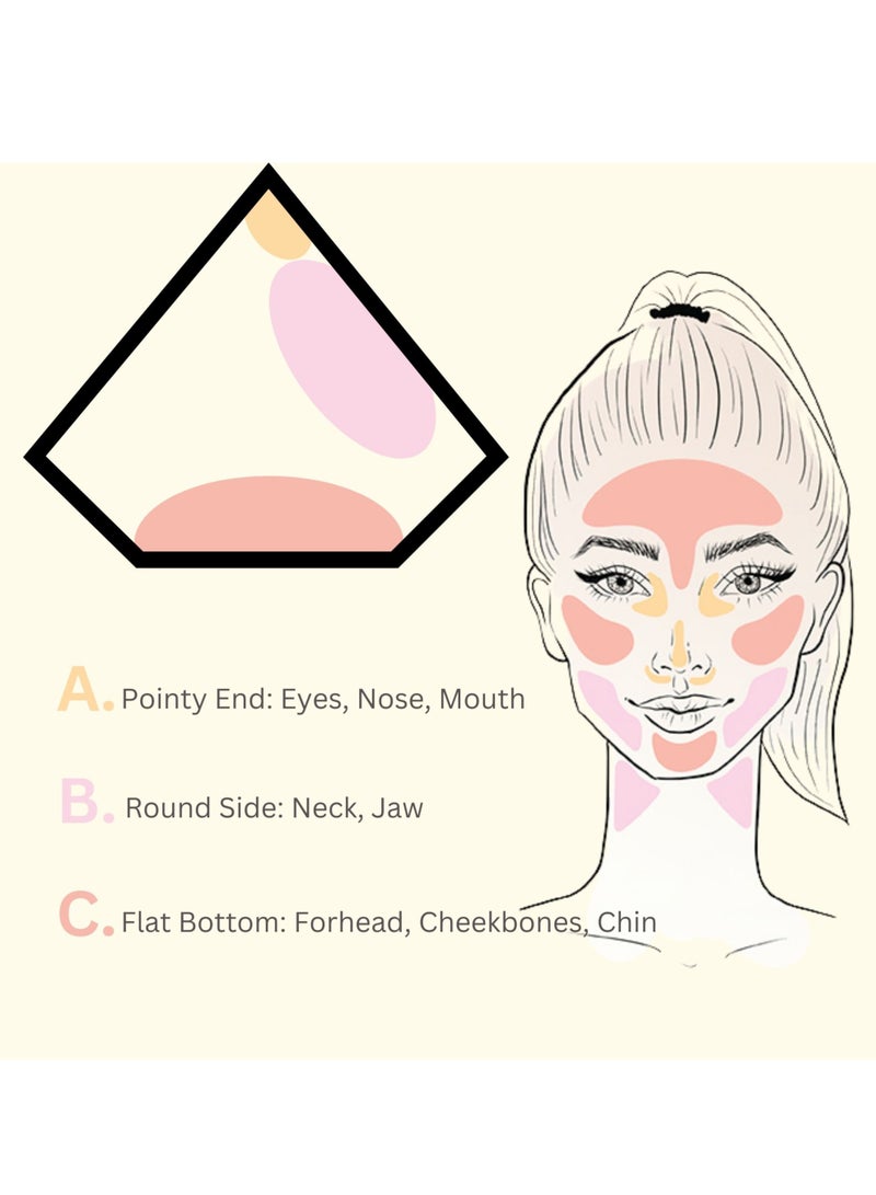 غلور  إسفنجة مكياج إليغانس بيوتي بلندر – خالية من اللاتكس، احترافية لتطبيق كريم الأساس، البودرة والكريم، للاستخدام الرطب والجاف، نباتية وخالية من القسوة - Image 2
