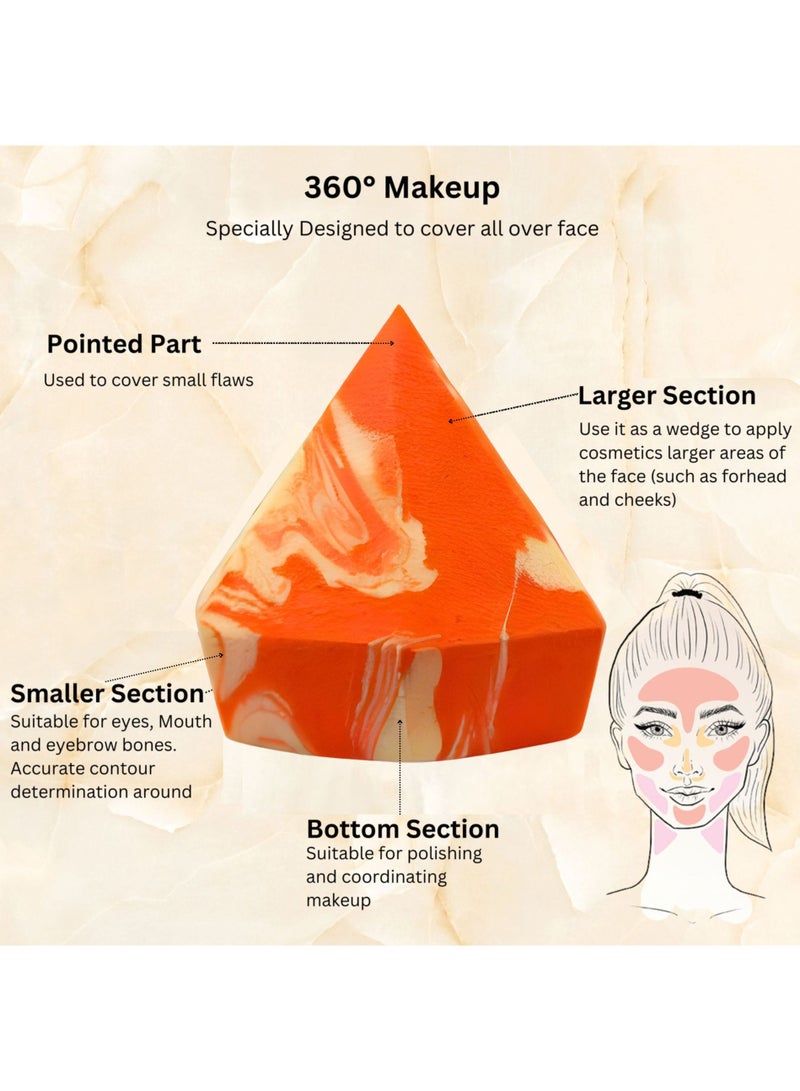 غلور  إسفنجة مكياج إليغانس بيوتي بلندر – خالية من اللاتكس، احترافية لتطبيق كريم الأساس، البودرة والكريم، للاستخدام الرطب والجاف، نباتية وخالية من القسوة - Image 3