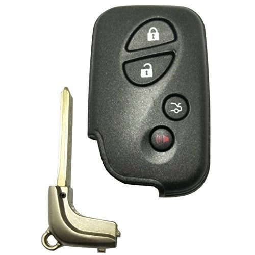 Arruweer Key Fob Shell for Lexus ES350 GS350 GS450h IS250 IS350 LS460 GS300 IS250 IS350 Keyless Entry Remote Car Smart Key Case Button Pad Cover Replacement with Uncut Blade Blank (Black) - Image 2
