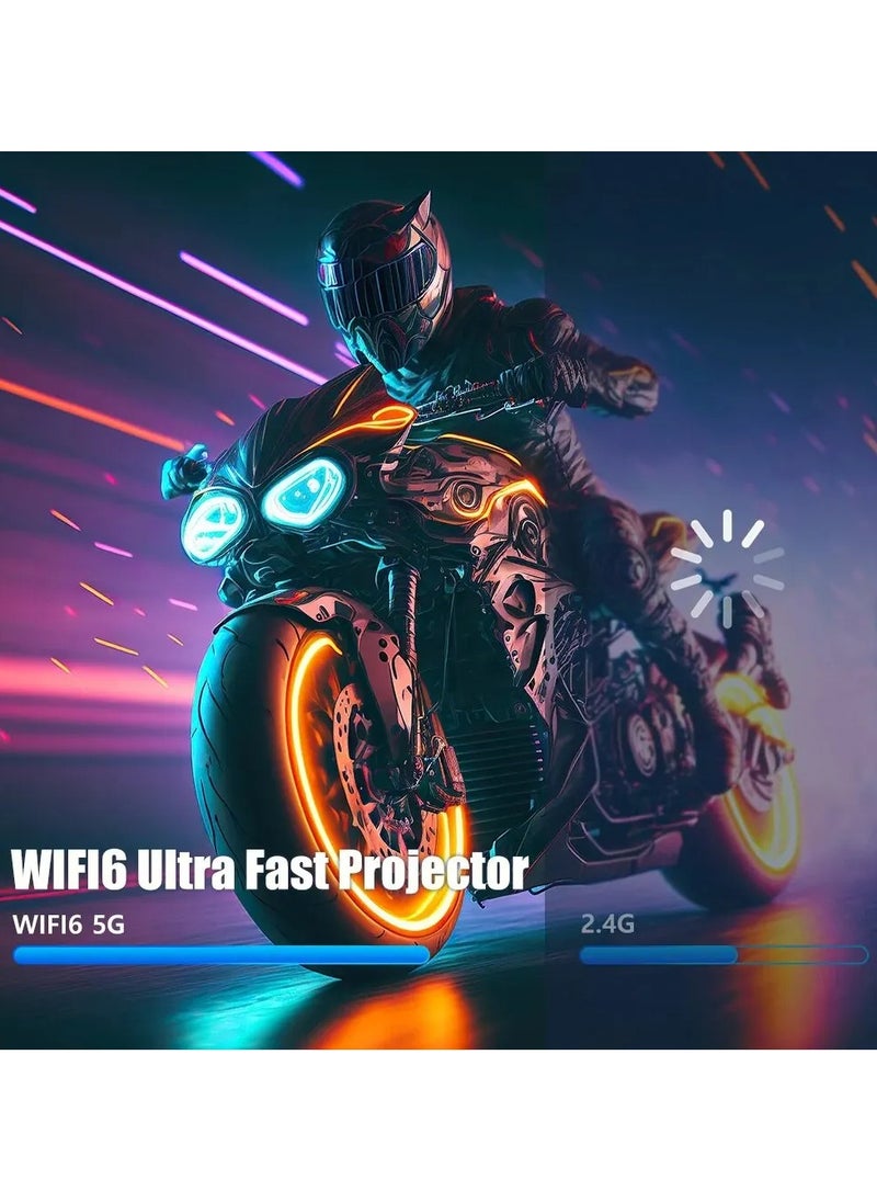 جوشبيرغ - جهاز عرض Android 11 390ANSI HY320 ، 4K أصلي 1080P ، BT5.0 جهاز عرض سينمائي خارجي محمول - Image 1