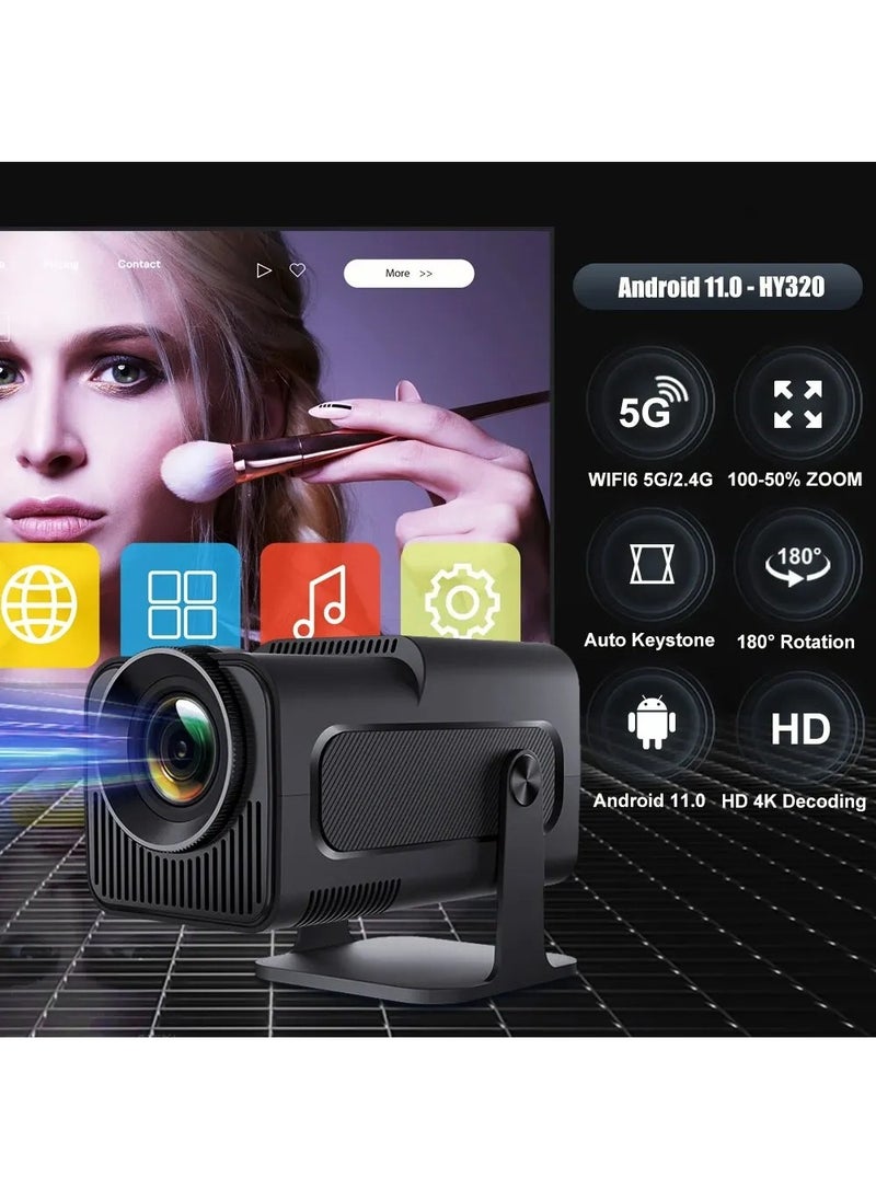 جوشبيرغ - جهاز عرض Android 11 390ANSI HY320 ، 4K أصلي 1080P ، BT5.0 جهاز عرض سينمائي خارجي محمول - Image 1