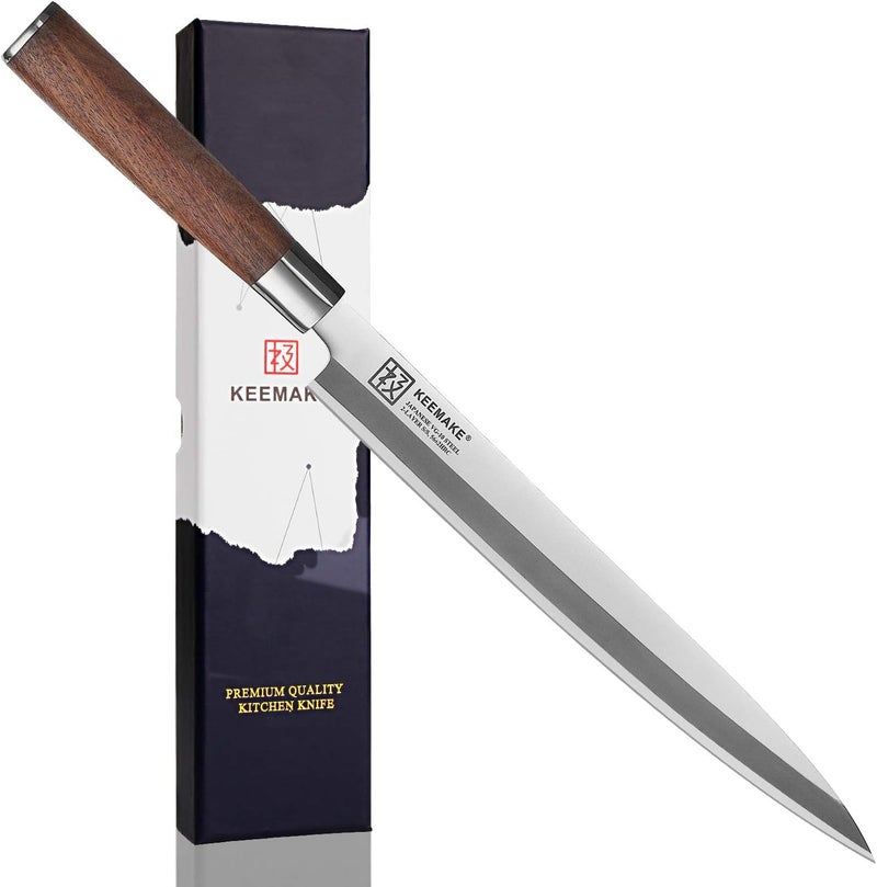 KEEMAKE Sashimi Knife Japanese - 10.5 inch Sushi Knife VG10 Stainless Steel Single Bevel Blade, Perfect Rosewood Handle Yanagiba knives - Image 1