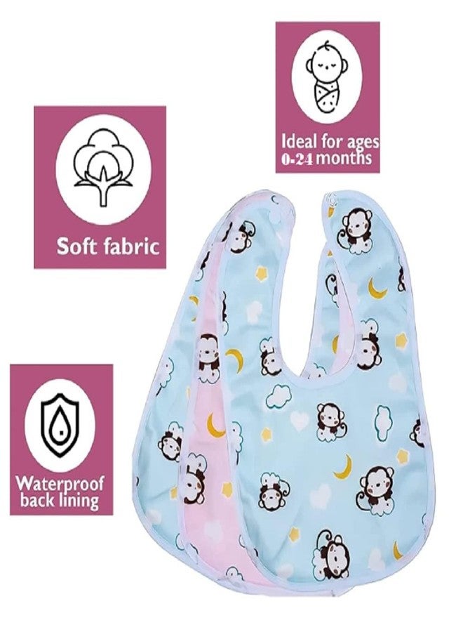 Redclip Waterproof Baby Bibs for Feeding & Drooling – Soft Cotton, Super Absorbent, Fast Dry, Adjustable Hook & Loop Closure | Unisex Baby Apron Bibs for Boys & Girls (12) - Image 3