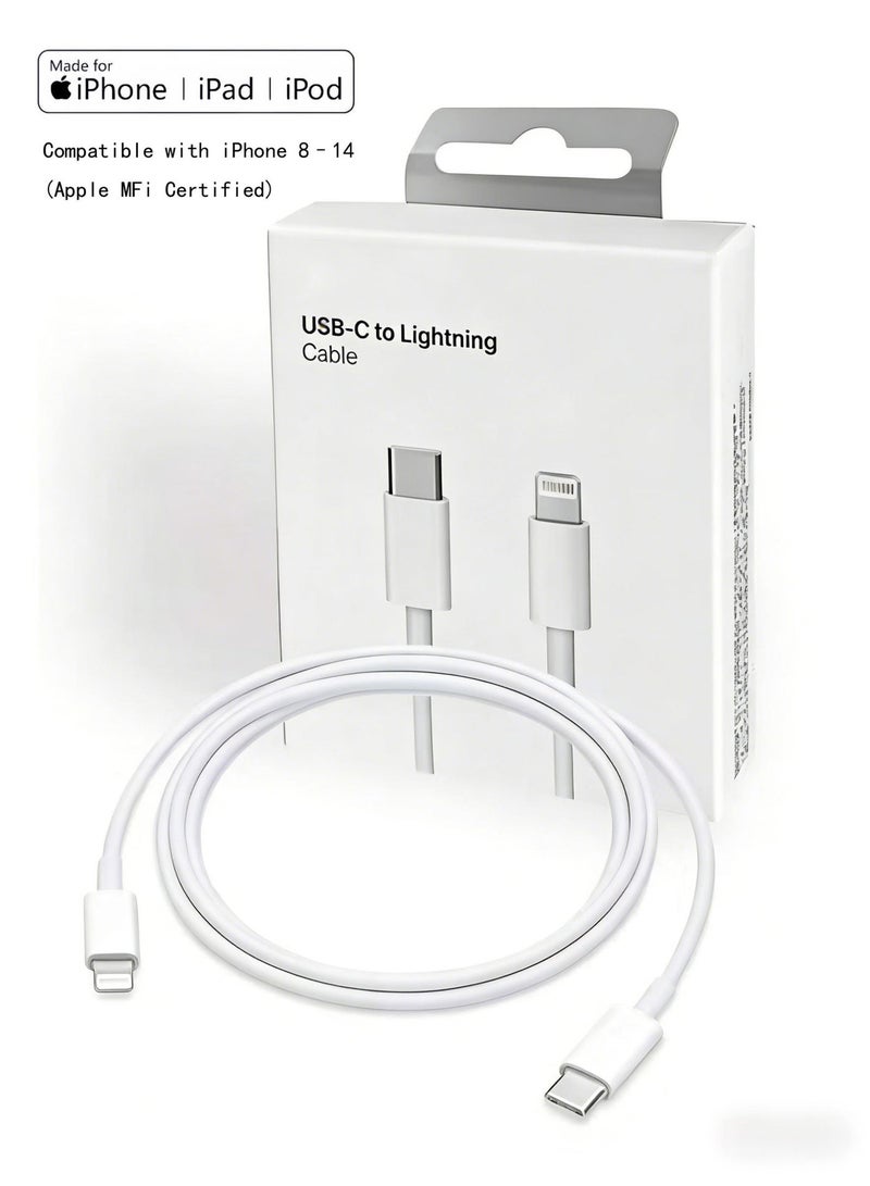 ViaKing Apple MFi USB-C to Lightning Fast Charging Cable PD 35W  Compatible with iPhone 8–14 - Image 1