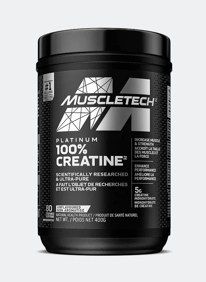 أم تي مسل تك بلاتينيوم 100% كرياتين 400 جم بدون نكهة - Image 1