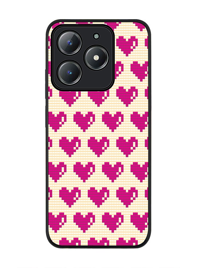 Stylizedd For Realme C63 / Realme C61 4G Case,Slim fit Camera Protection, Shockproof Thin Phone cover  - Pixel Hearts - Image 1