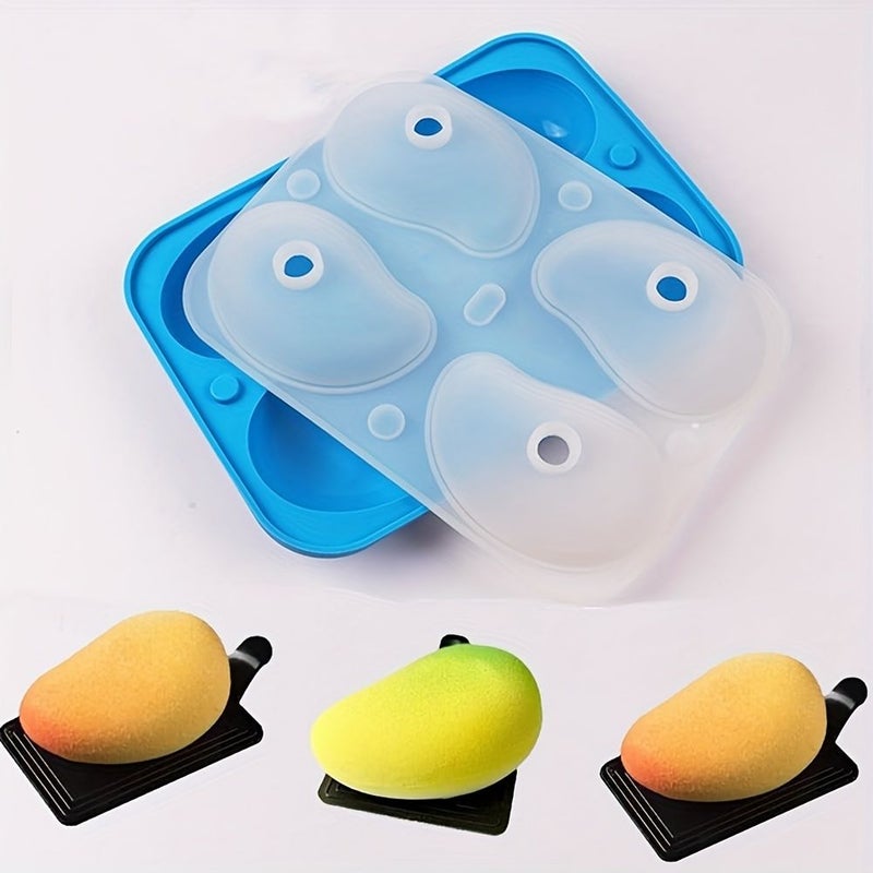 YUXAINSEN 4 Cavity Blue Mango Chocolate Cake Silicone Mold With Lid For Mousse Jelly And Ice Cream Non Stick Easy Clean Heat Resistant - Image 5