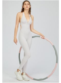 Loquat Dance Ballet Yoga Jumpsuit White  - Image 1
