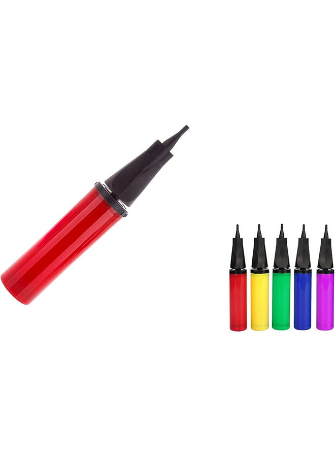 1 x Red Balloon Pump,Inflator Balloon Pump Hand for Balloon Arch Kit,Confetti Foil,Party Balloons,Double Action Inflator for Fitness,Yoga Ball