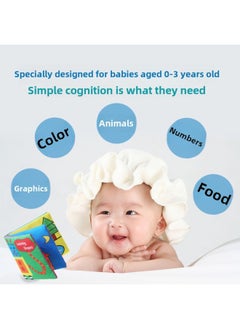 Generic Hot-selling Infant Early Childhood Toys Baby Tear-free Washable Cognitive Cloth Book English Enlightenment Puzzle-Color:2956-5 Vegetables-Specifications:Figure  - Image 3