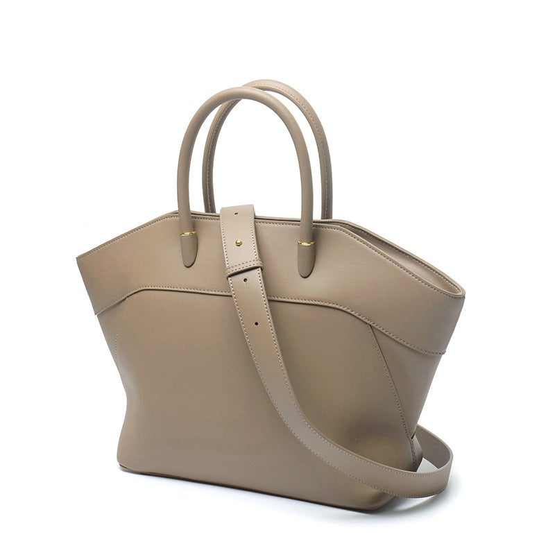 Genuine Leather Women's Satchel Handbag with Wing Design - Image 3