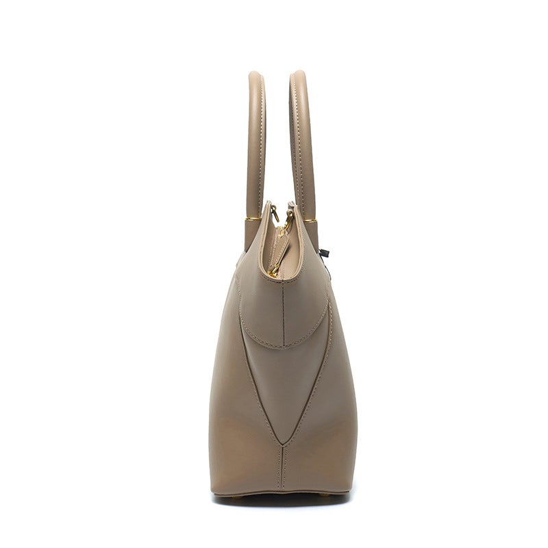 Genuine Leather Women's Satchel Handbag with Wing Design - Image 5