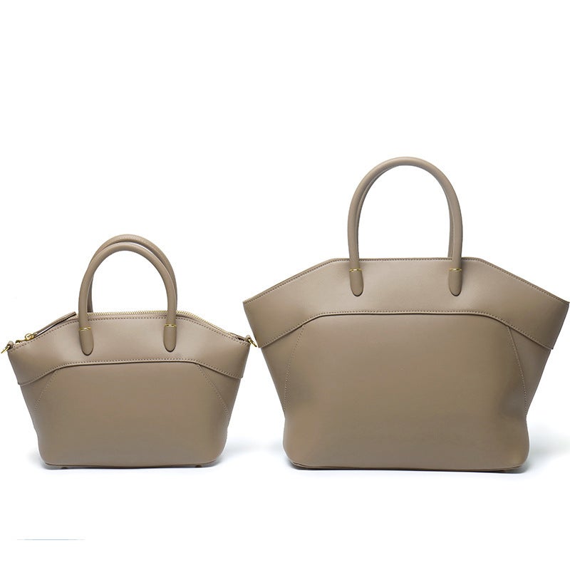 Genuine Leather Women's Satchel Handbag with Wing Design - Image 2