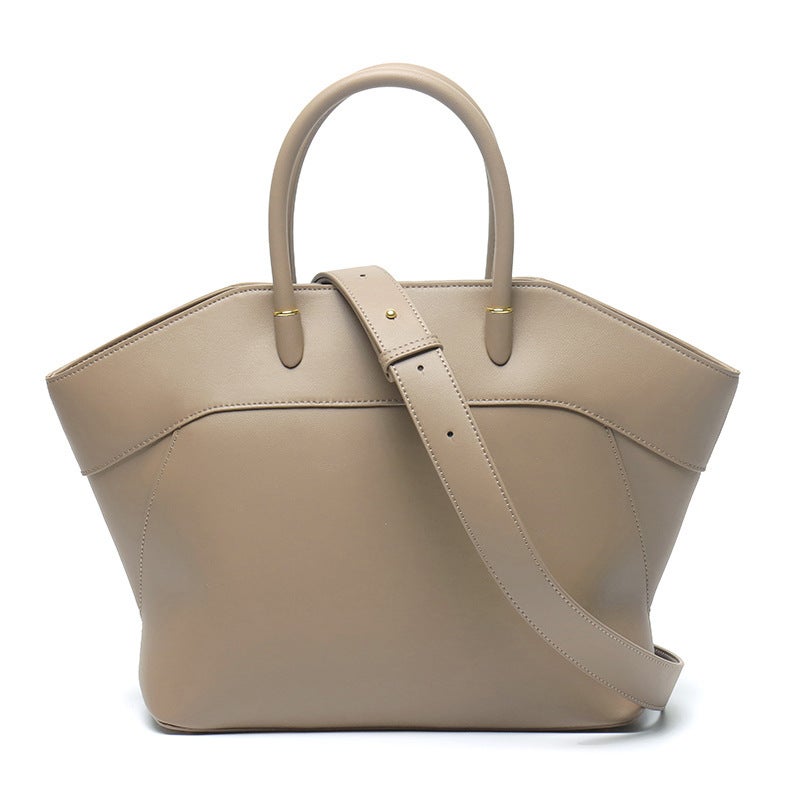 Genuine Leather Women's Satchel Handbag with Wing Design - Image 1