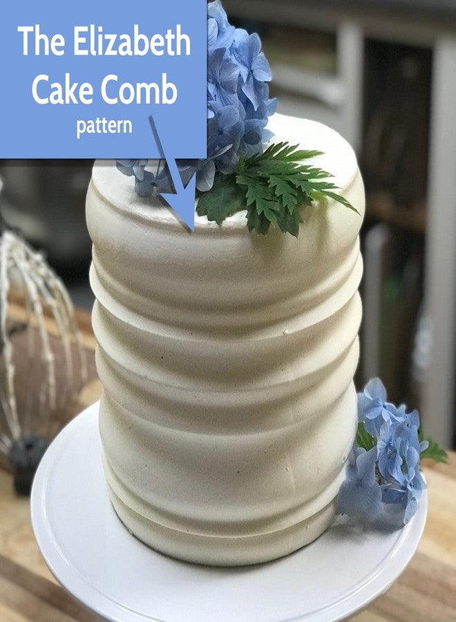 CAKESAFE مجموعة أقراص تزيين الكيك الأكريليكية من كيك سيف - 3 مجموعات - أقراص دائرية بأحجام 4.5 بوصة، 6.5 بوصة، و8.5 بوصة (قرصان لكل حجم)، ومكشطتان لتزيين الكيك بحجم 8 بوصات مع حافة مكشطة واحدة، و3 أنماط لأمشاط الكيك. - Image 4