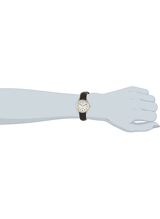 TIMEX ساعة يد تناظرية بسوار جلدي من إيزي ريدر T20433 - 25 ملم - أسود  - Image 4