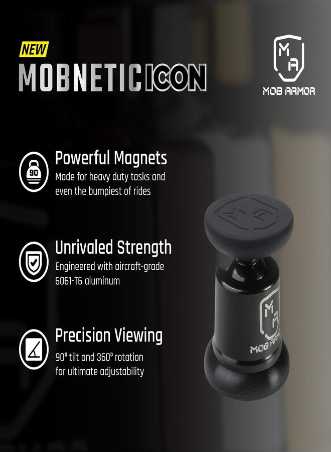 Mob Armor MobNetic Icon - Sleek Phone Holder for Car, USA Assembled Car Phone Mount, Supports iPhone & Android, Christmas, White Elephant for Men, Dad & Boyfriend - Obsidian Black - Image 3