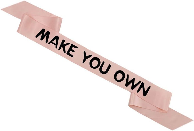 TREORSI Blank Satin Sash, Plain Sash, Party Decorations, Make Your Own Sash (Rose Gold) - Image 2