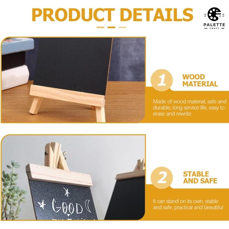 PALETTE CRAFT Black Easel Stand 30 x 59 CM (Pack of 1) Premium Artist Wooden Chalkboard, Tabletop Art Display for Kids Learning, Grafting Welcome Sign Wedding Décor Message Board Restaurant - Image 4