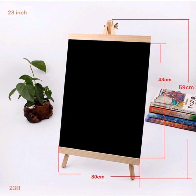 PALETTE CRAFT Black Easel Stand 30 x 59 CM (Pack of 1) Premium Artist Wooden Chalkboard, Tabletop Art Display for Kids Learning, Grafting Welcome Sign Wedding Décor Message Board Restaurant - Image 2