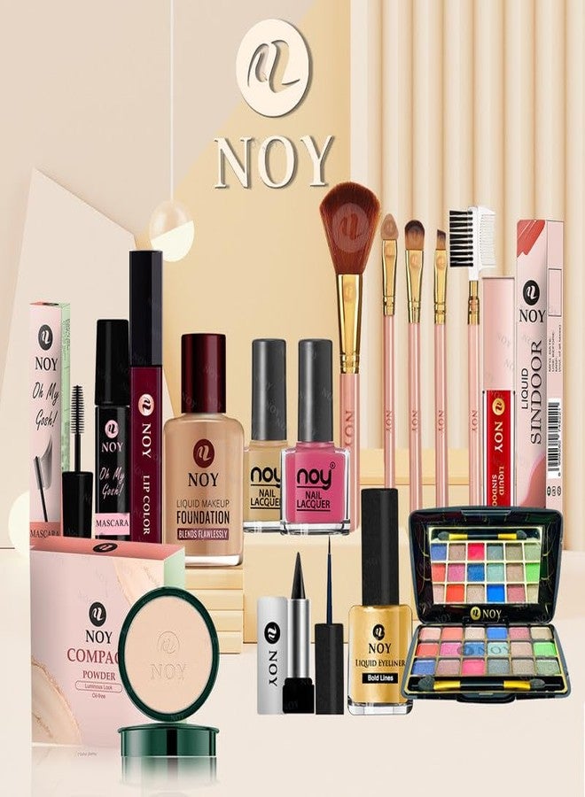 NOY Flawless Fusion Ultimate Makeup Box Kit Waterproof Perfectly Blended Looks Non Transfer & Quick Dry NY#295 (Pack of-15) - Image 1