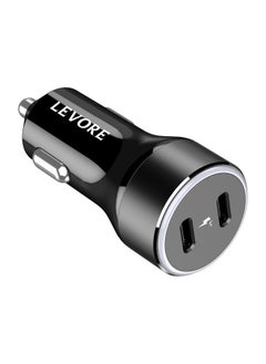 LEVORE شاحن سيارة بمنفذين USB Type-C بقوة 66 وات  - Image 4