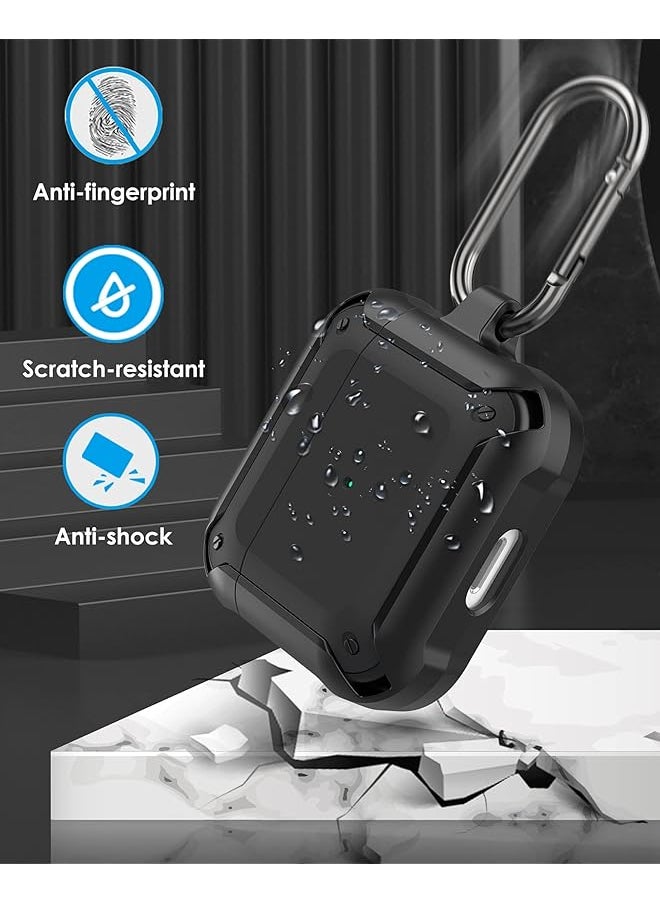 Procases - Airpods 3 Case Cover 2021 Shockproof Scratch Resistant Tpu Carrying Case Skin With Keychain For Airpods 3Rd Generation Charging Case 2021 Black - Image 1