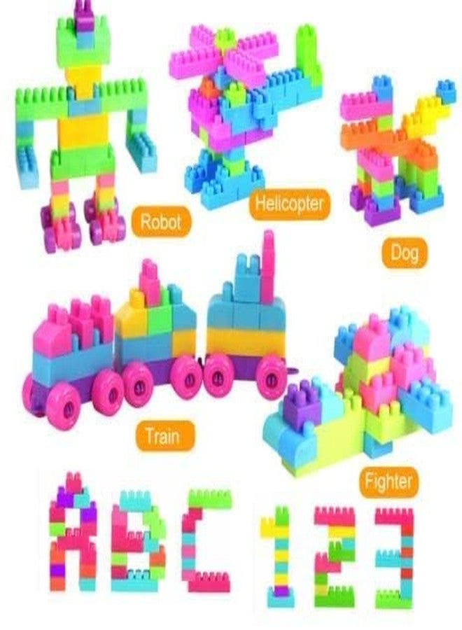 Storio DIY Puzzle Building Blocks Game Toys for Kids Educational Blocks Learning Puzzle Learning Toy for Kids (60+ Pcs),Multicolor - Image 4